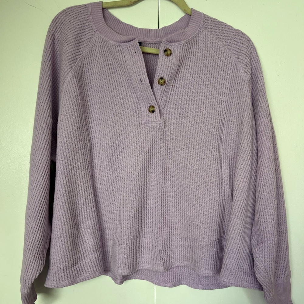 Lavender Waffle Knit Sweater